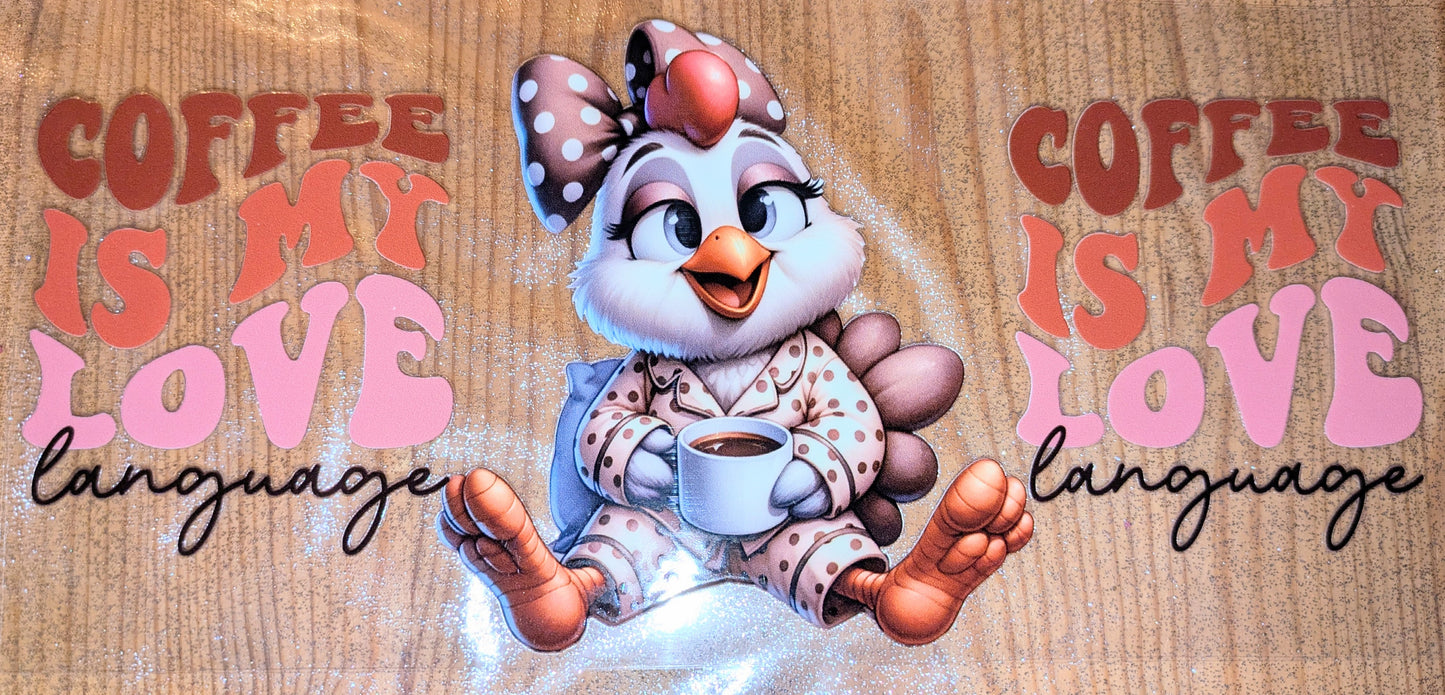 16 Oz Sticker Kaffe Huhn Liebe Lovelanguage Ostern CS000115