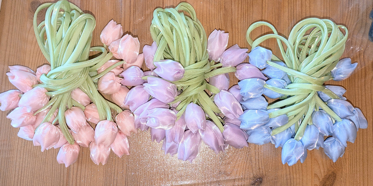 Seiden Tulpen für DIY Schlüsselanhänger und mehr