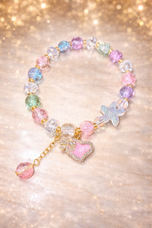 Multicolor Armband mit Herzanhänger