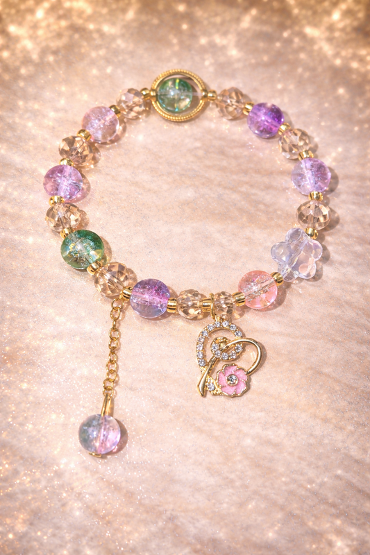 Multicolor Armband mit Herzanhänger