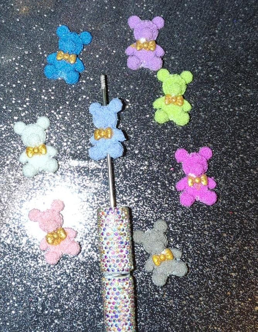 kleine Rosenbären Charm Perlen in verschiedenen Farben