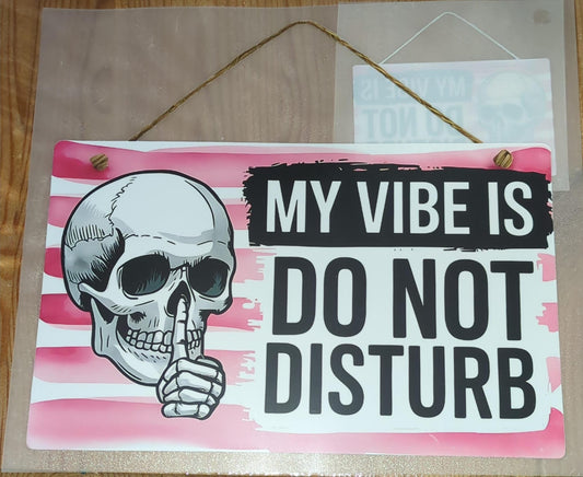 Bügelbilder Set My Vibe is Do not Disturb Schädel Skelett SGBB00064