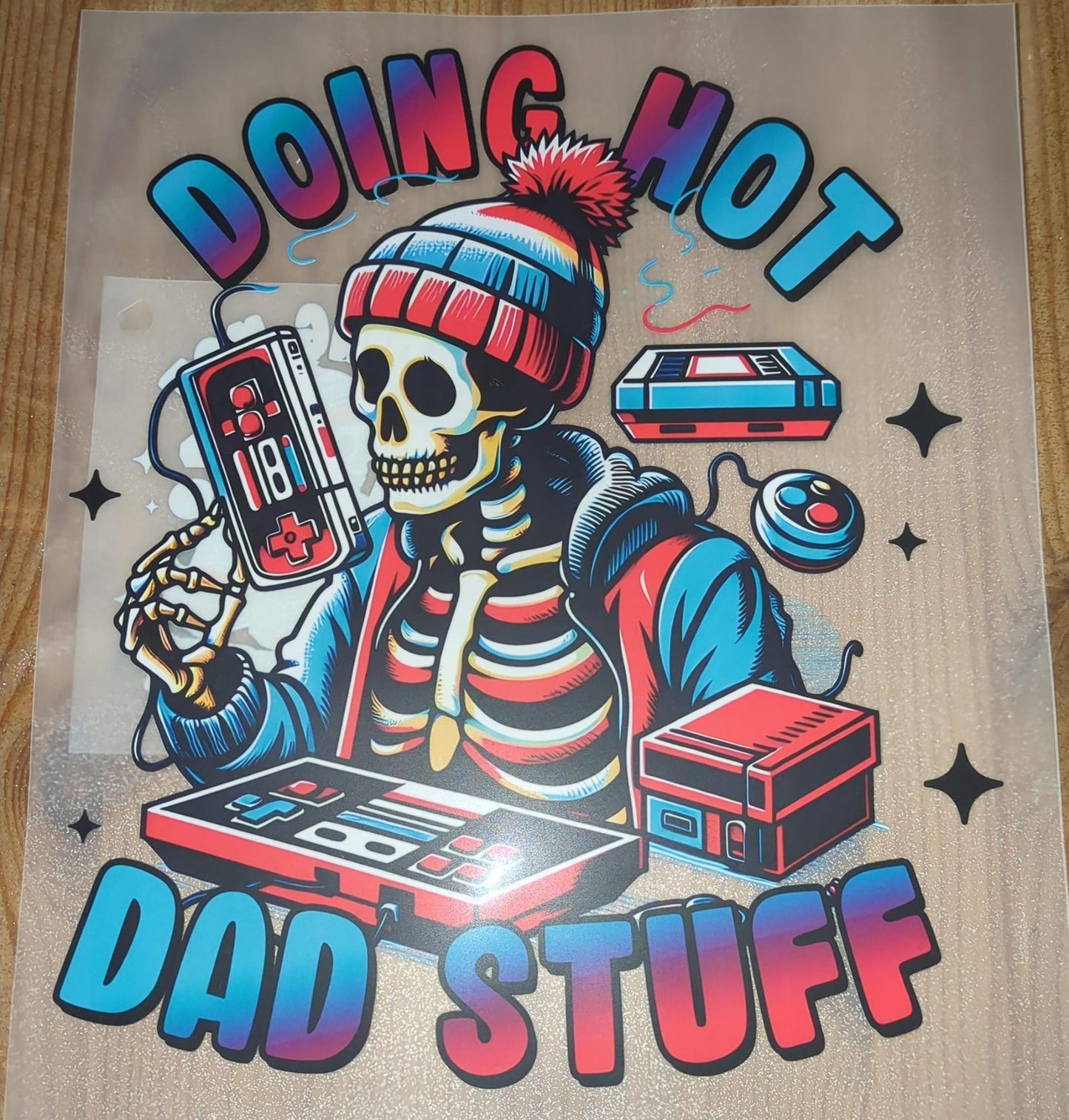 Bügelbilder Set Doin Hot Dad Stuff Retro Konsolen SGBB00058