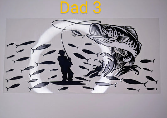 Glasaufkleber mit Dad Vater Papa Mann Motiven