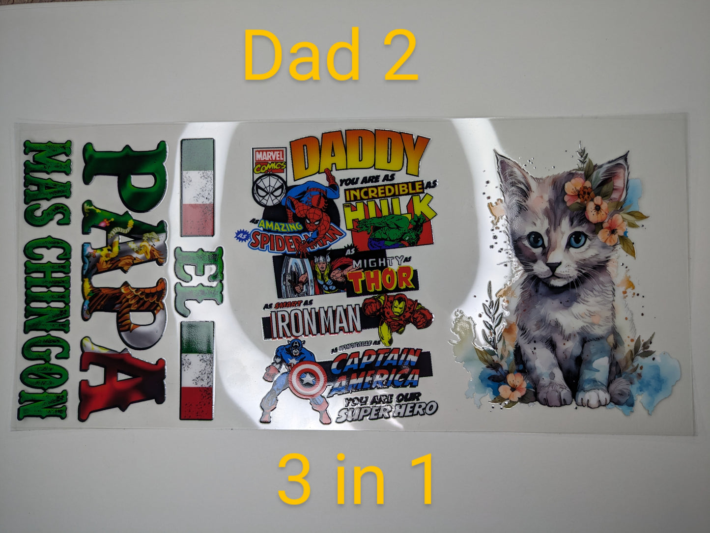 Glasaufkleber mit Dad Vater Papa Mann Motiven