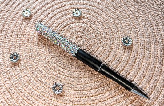 S02 Spacer Abstandsperlen 12mm AB Silber Strass wellig