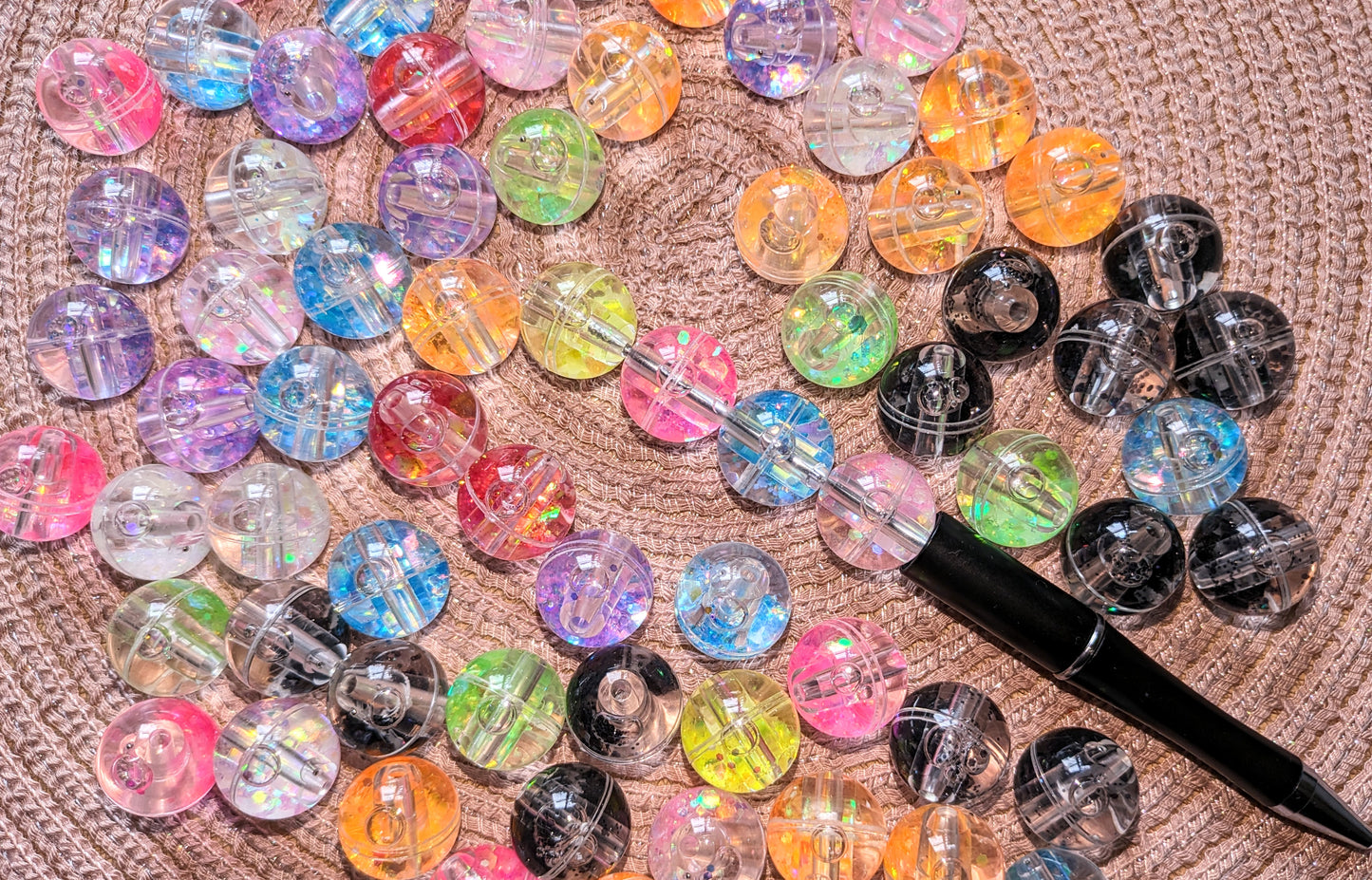 Wasserperlen 18 mm leuchten im Dunkeln