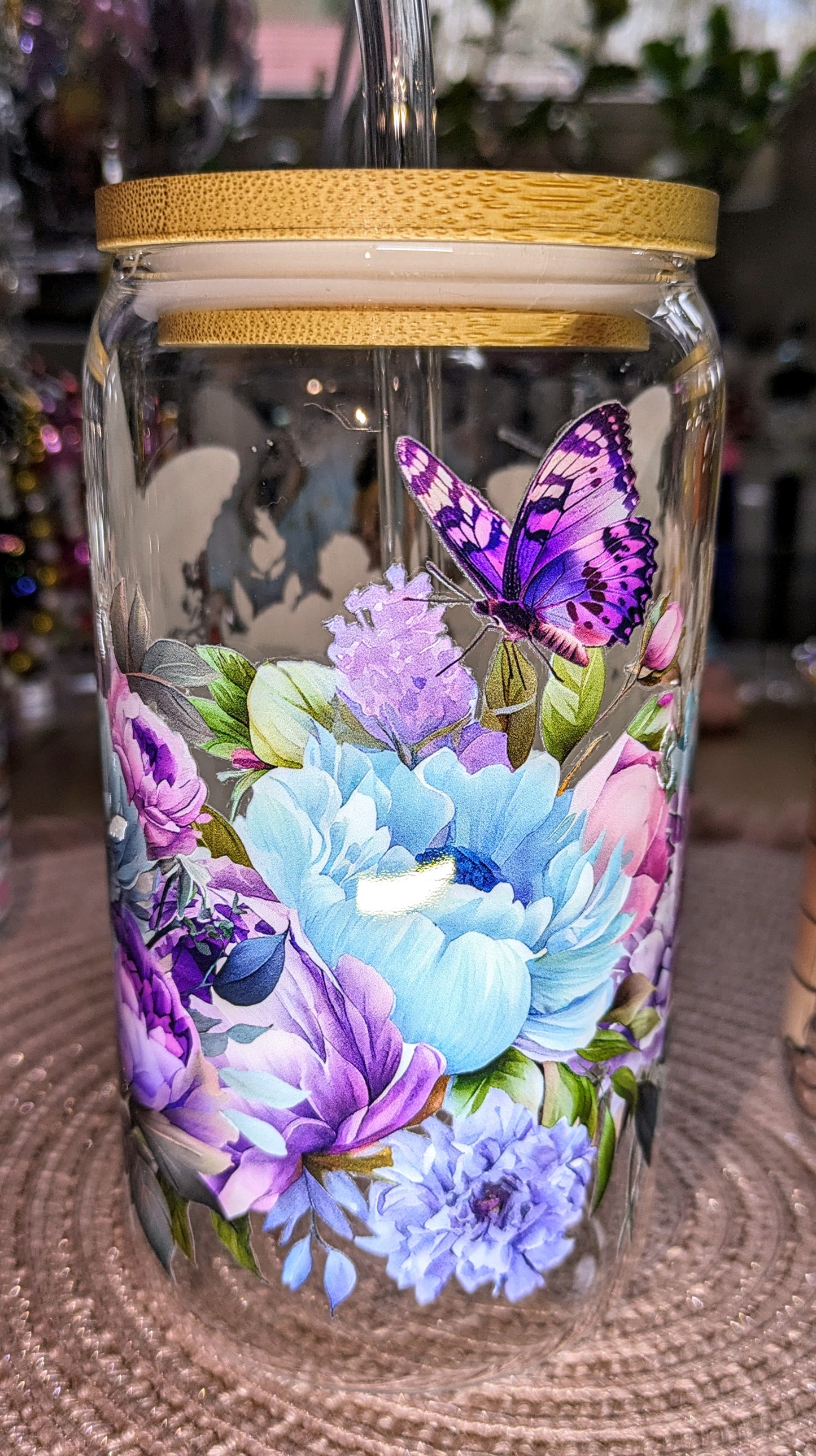 Fertig beklebte Gläser