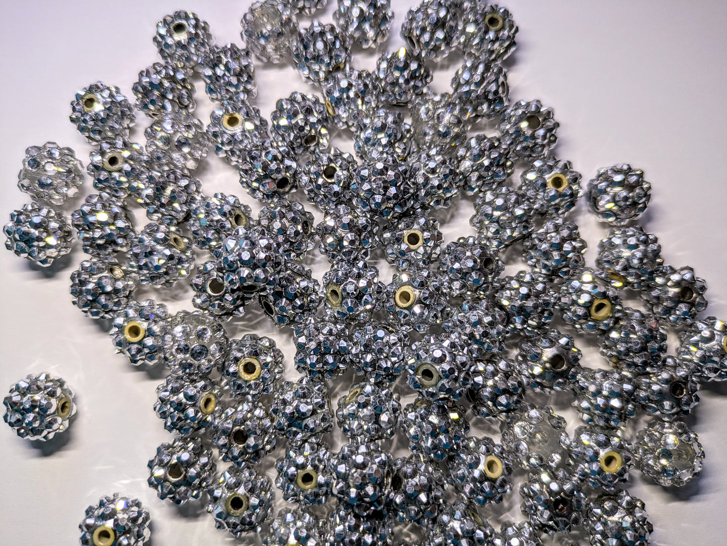 Strassperle 12mm in silber