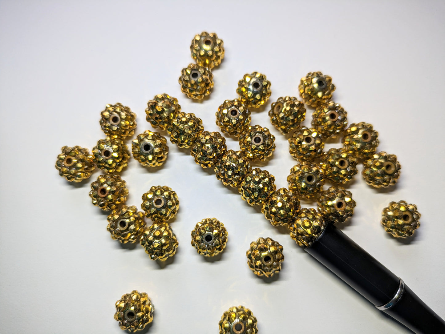 Strassperle 12 mm gold