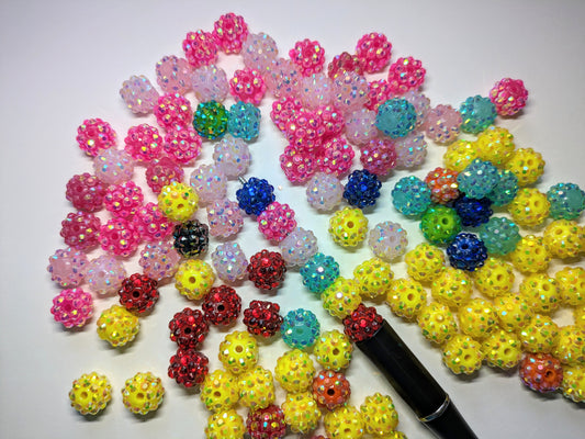 Strassperle 12 mm verschiedene Farben