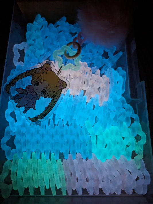 Glow in the Dark Sterne mit glitzer Schimmer