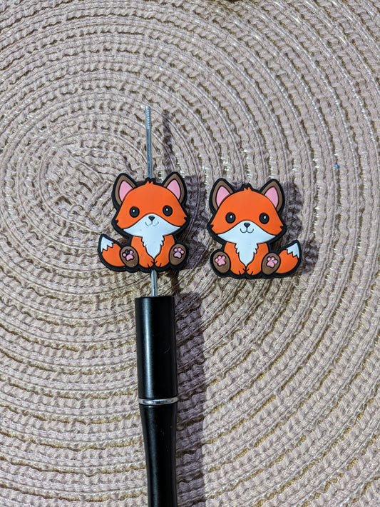 Silikonperle Fuchs orange braun(34)