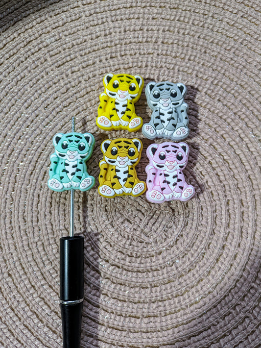 S38  Silikonperle Tiger in verschiedenen Farben (40)