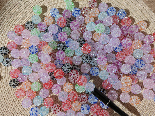 Zuckerperlen 15 mm mit Strass verschiedene Farben