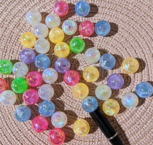 Galaxy Schimmer Leucht Perlen Glow in the Dark 14 mm in verschiedenen Farben