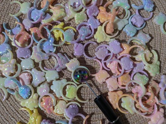 Haarbänder Haarband für 16 mm Perlen in diversen Farben Tiermotive Katze Kaninchen Hund(105/106)