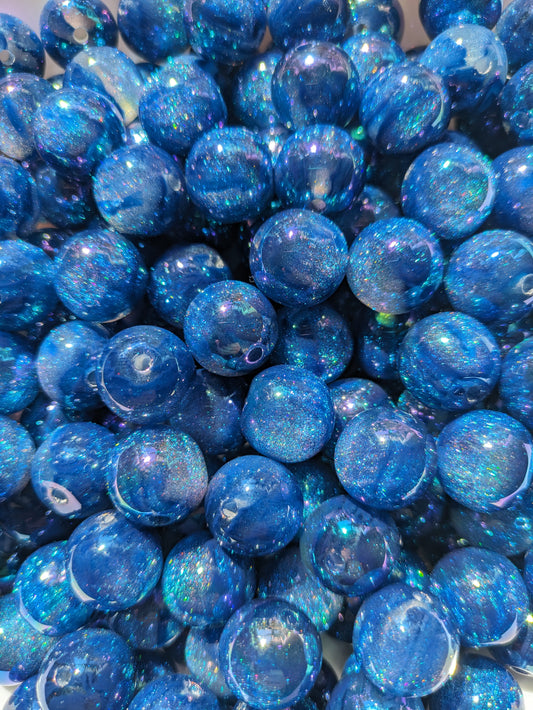 Galaxy Glitter Glitzer Wassermelone dunkelblau 16mm