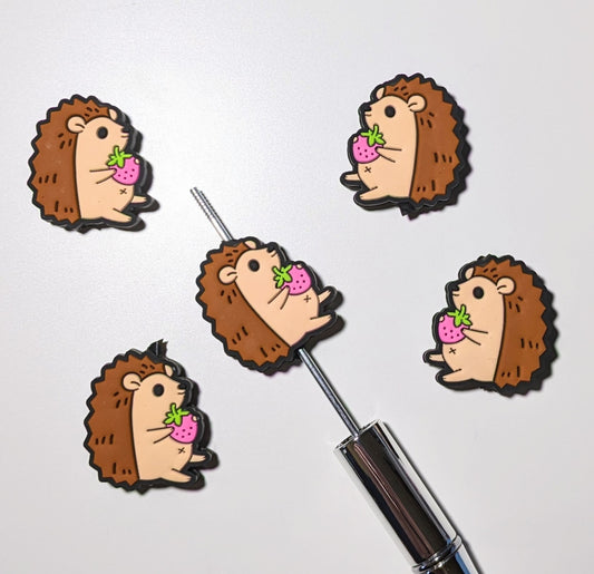 S42  Focal Silikonperle Igel mit Erdbeere