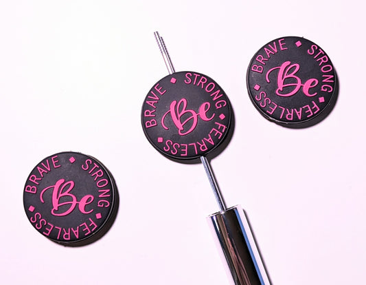 S40  Focal Silikonperle "Be Strong..."