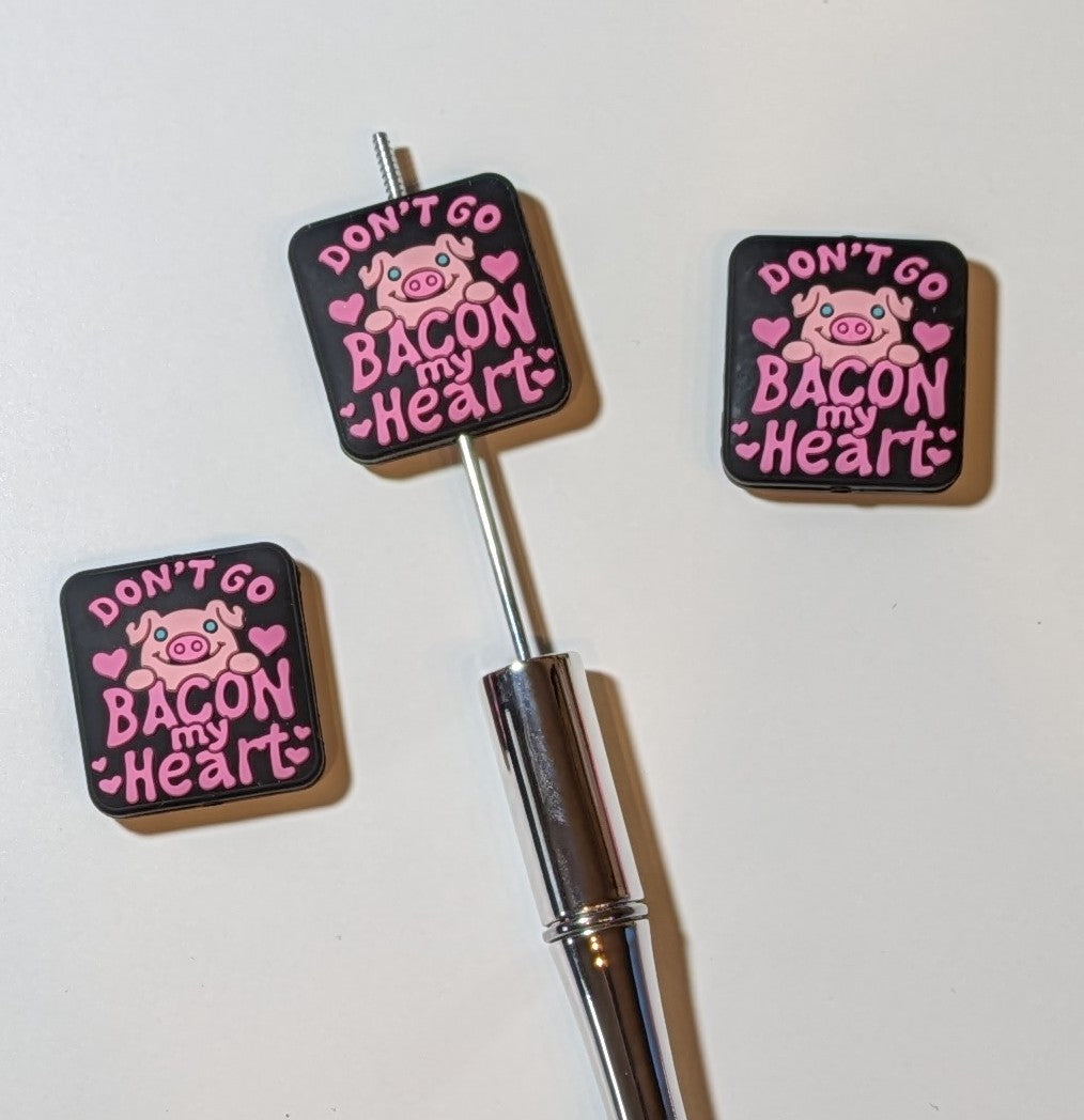 S40  Schwein "Dont go Bacon..." Focal Silikonperle