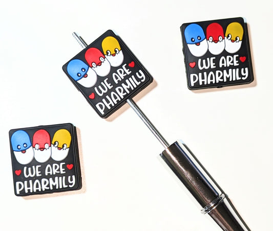 S82 "We are Pharmily" Tabletten Pflegekraft Medizin Focal Silikonperle
