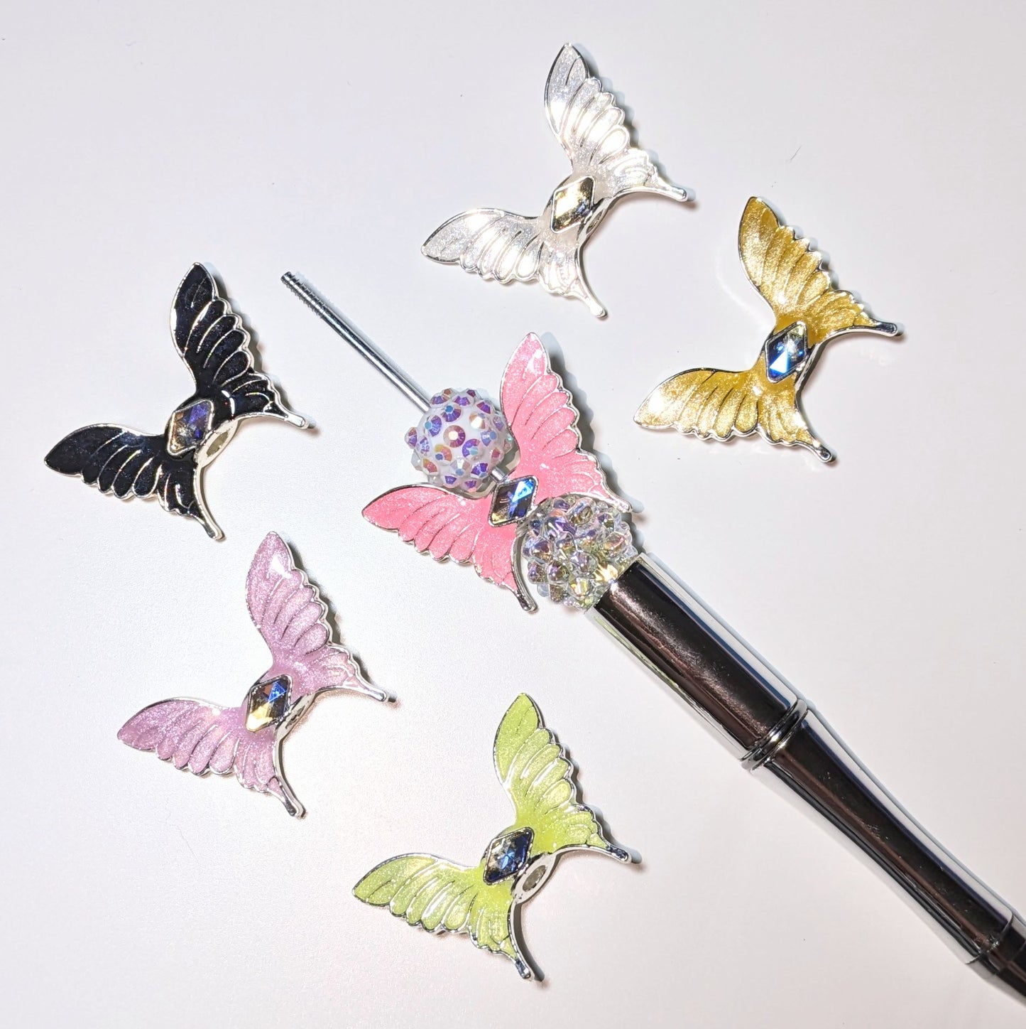 Flügel Schmetterlingsflügel metall in verschiedenen Farben mit Strassstein