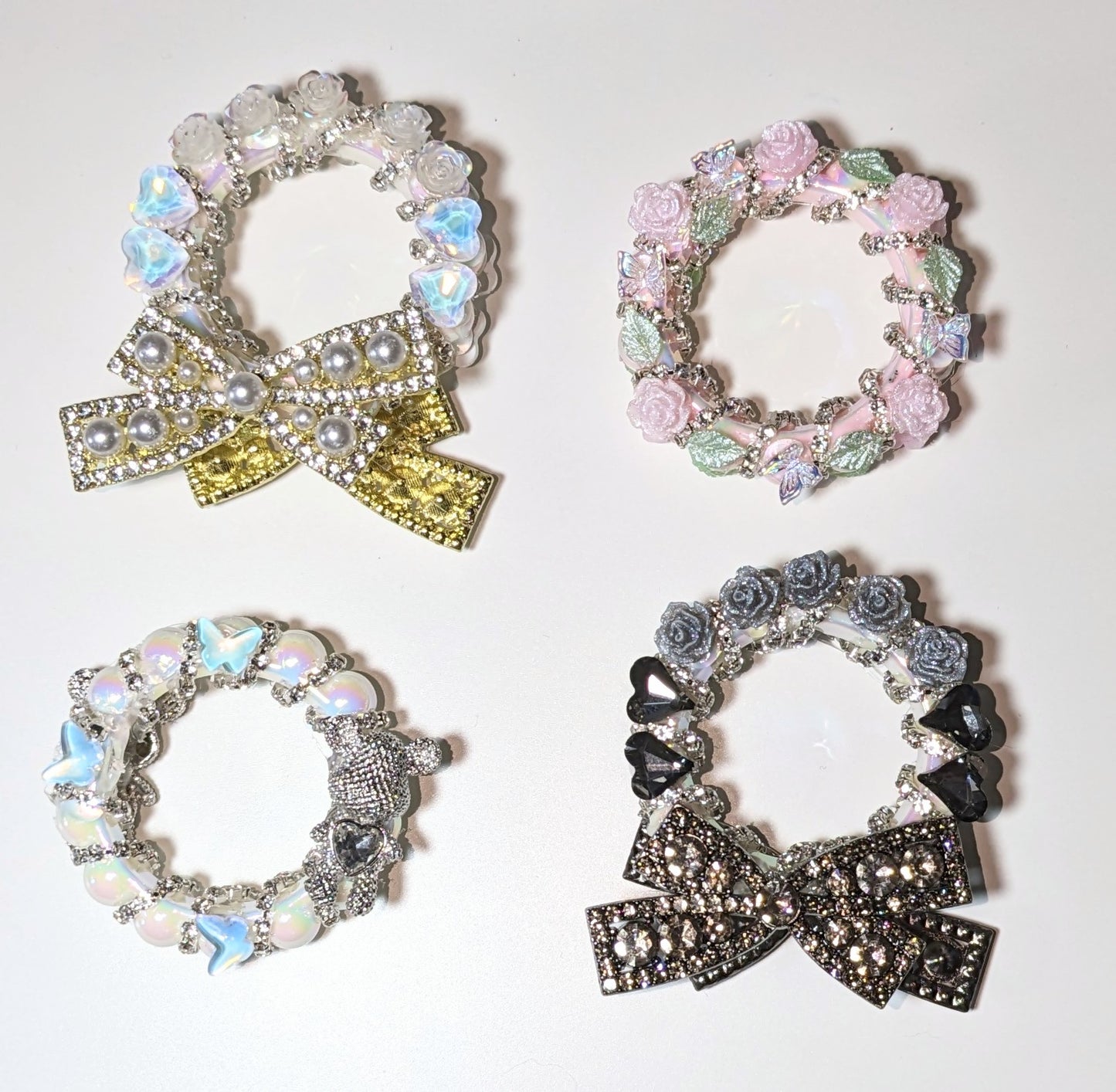 Reich verzierte Rahmen in verschiedenen Designs Bär Rosen Schleife Strass Glitzer Bling