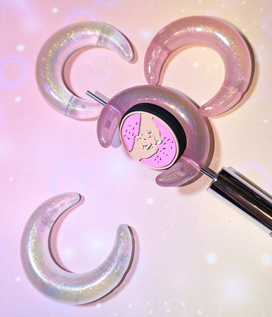 GK02  Bezaubernde Monde mit Goldglitzer Nachtleuchtend Glow in the Dark