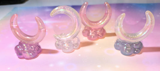 GK 03  Bezaubernde große 3D Wolken mit Goldglitzer Nachtleuchtend Glow in the Dark