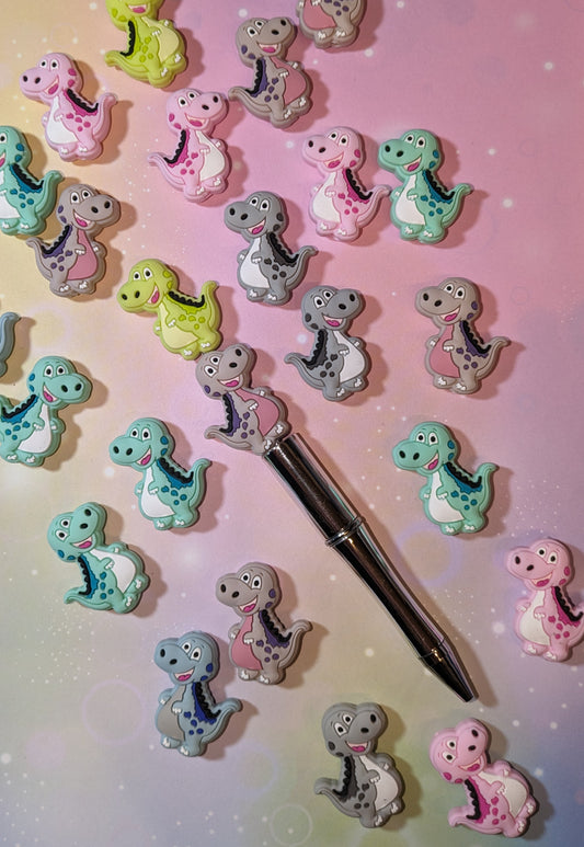 S60  Silikonperle / Focal T-Rex Dinosaurier in verschiedenen Farben