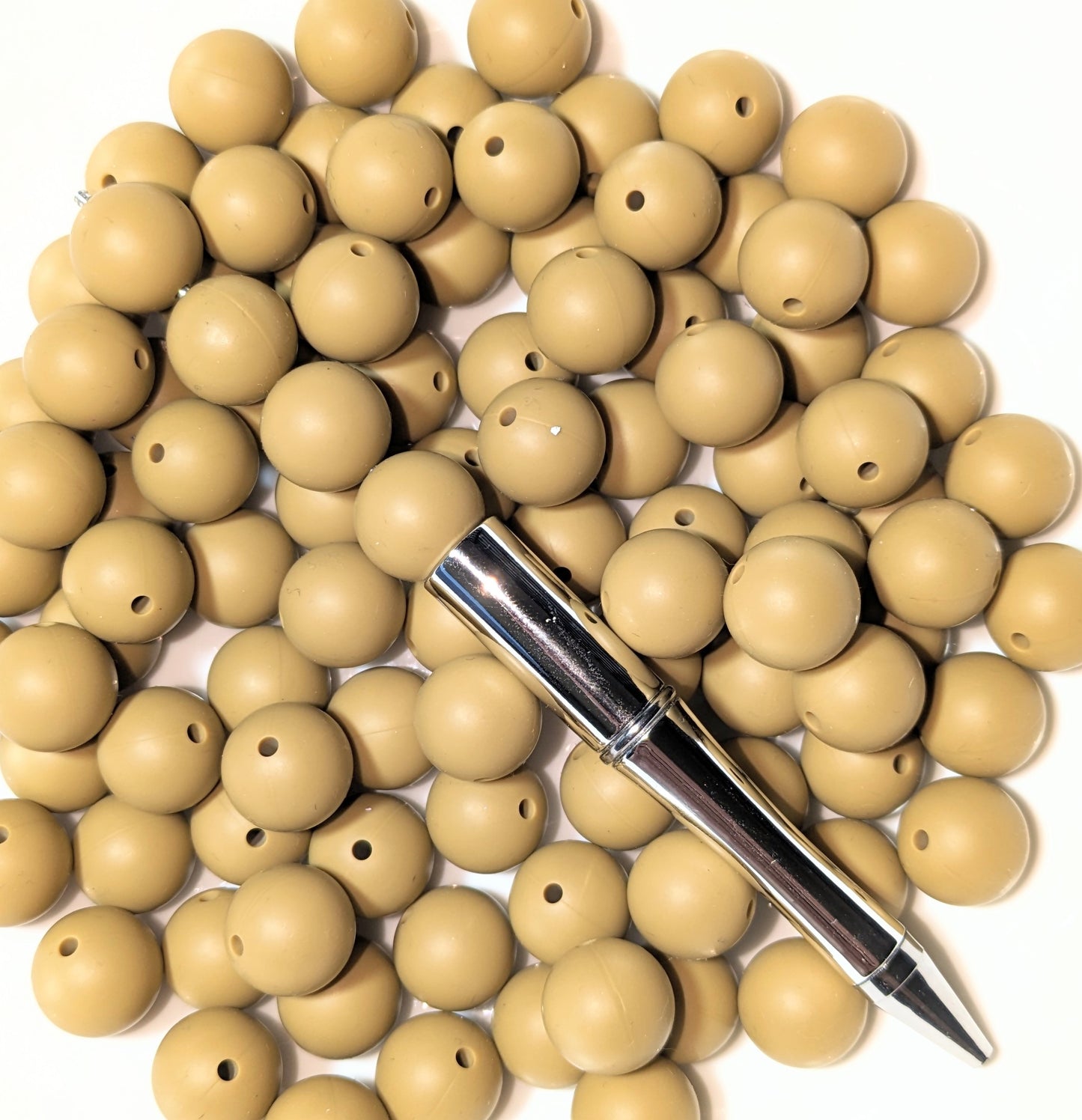 Silikonperlen braun 16 mm