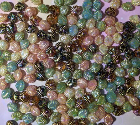 Lampions Perlen mit Goldstreifen in verschiedenen Farben