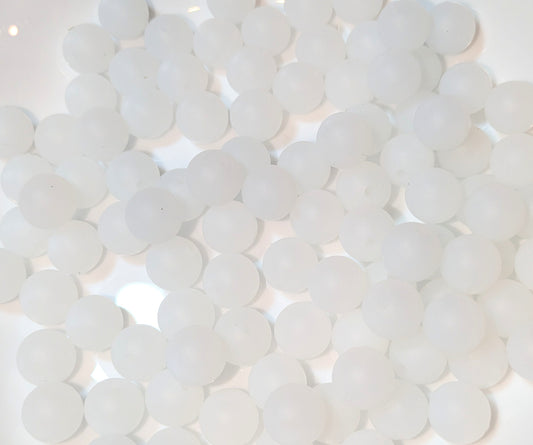 BOX01/B02 12 mm Silikonperle halbtransparent weiß