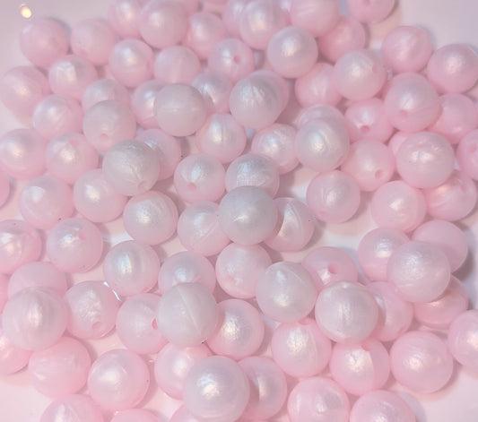 BOX01/B06 12 mm Silikonperlen rosa schimmer