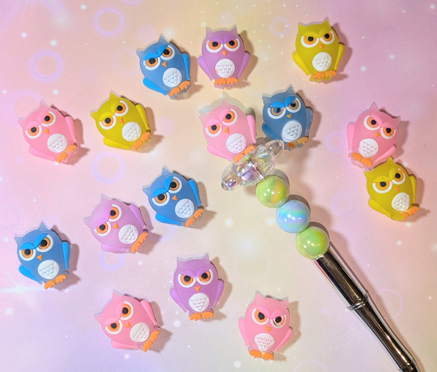 Pentopper / Stiftaufsatz Eule in verschiedenen Farben