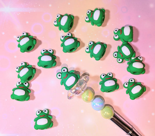 Pentopper / Stiftaufätze Frosch grün Wetterfrosch