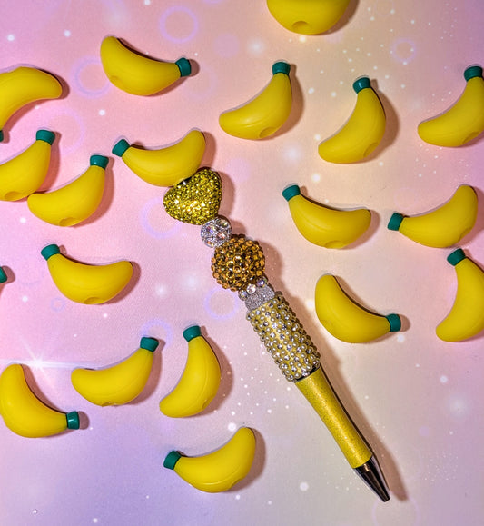 Pentopper / Stiftaufsatz Banane gelb