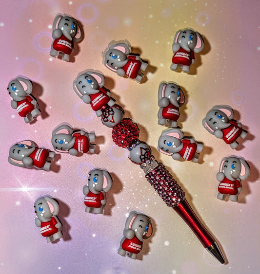 Pentopper / Stiftaufsatz Elefant grau