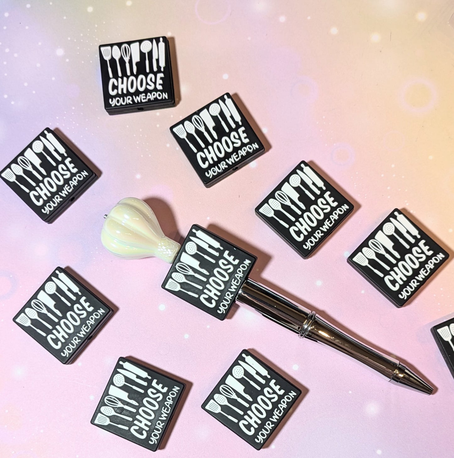 Focal Silikonperle Küche Kochen Backen " Choose your Weapen " (Wähle deine Waffe)