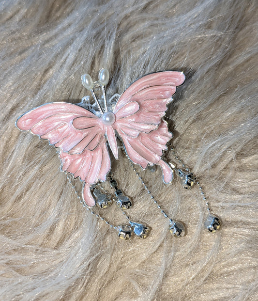 Atemberaubende große Schmetterlingsperle rosa