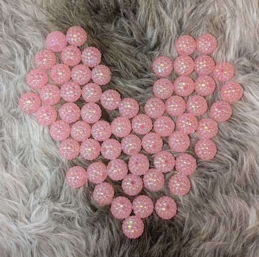 20 mm Holographische / Katzenauge Perle rosa