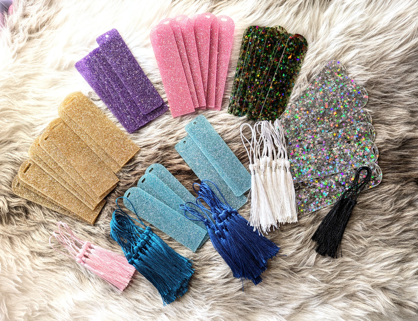 Glitzer Lesezeichen in verschiedenen Farben