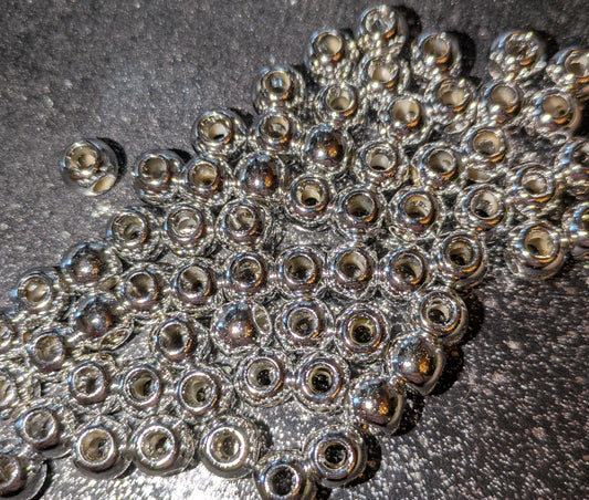 4 Lochperle silber 4er Set