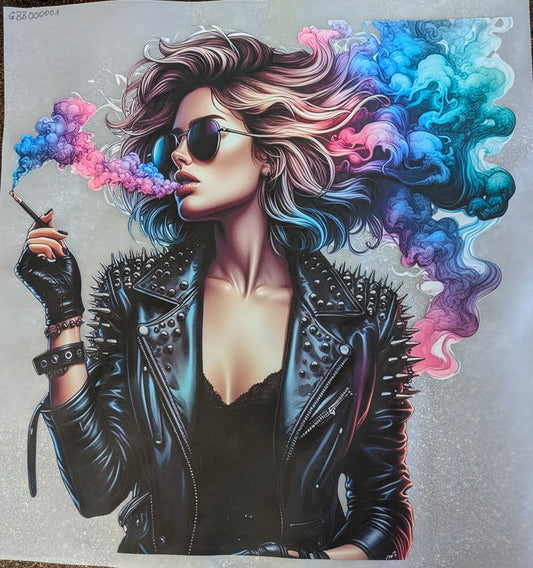 Bügelbild Gr. L "Bunter Rauch" GBB000001