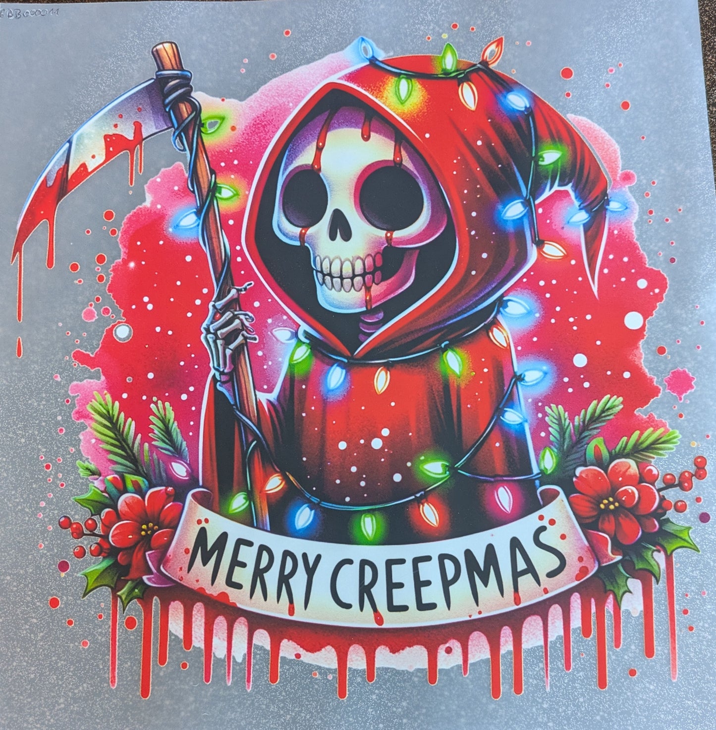 Bügelbild Gr. L " Merry Creepmas " GBB000011