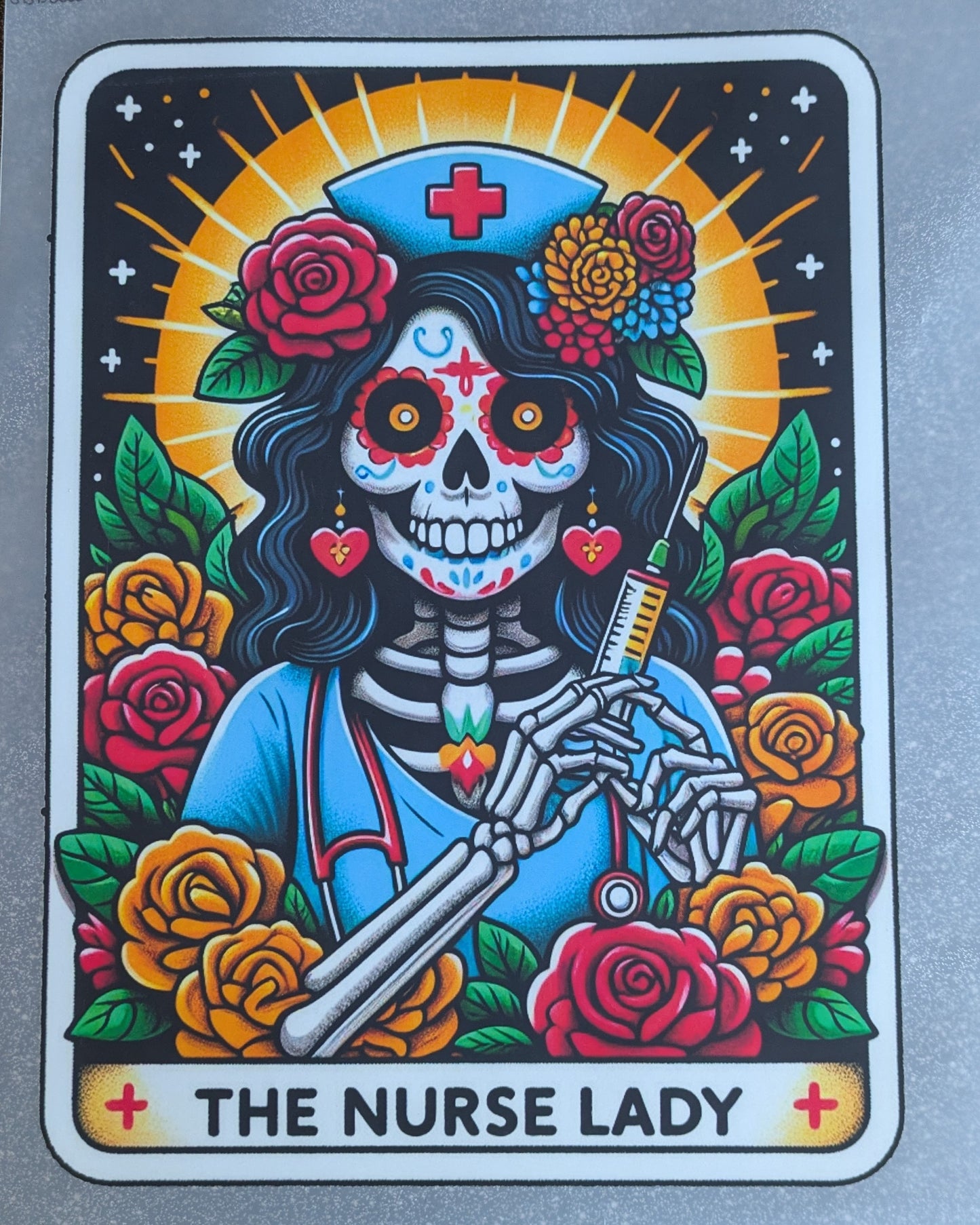 Bügelbild Gr. L " The Nurse Lady " GBB000013