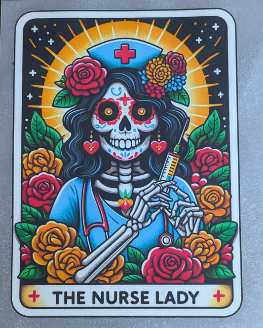 Bügelbild Gr. L " The Nurse Lady " GBB000013