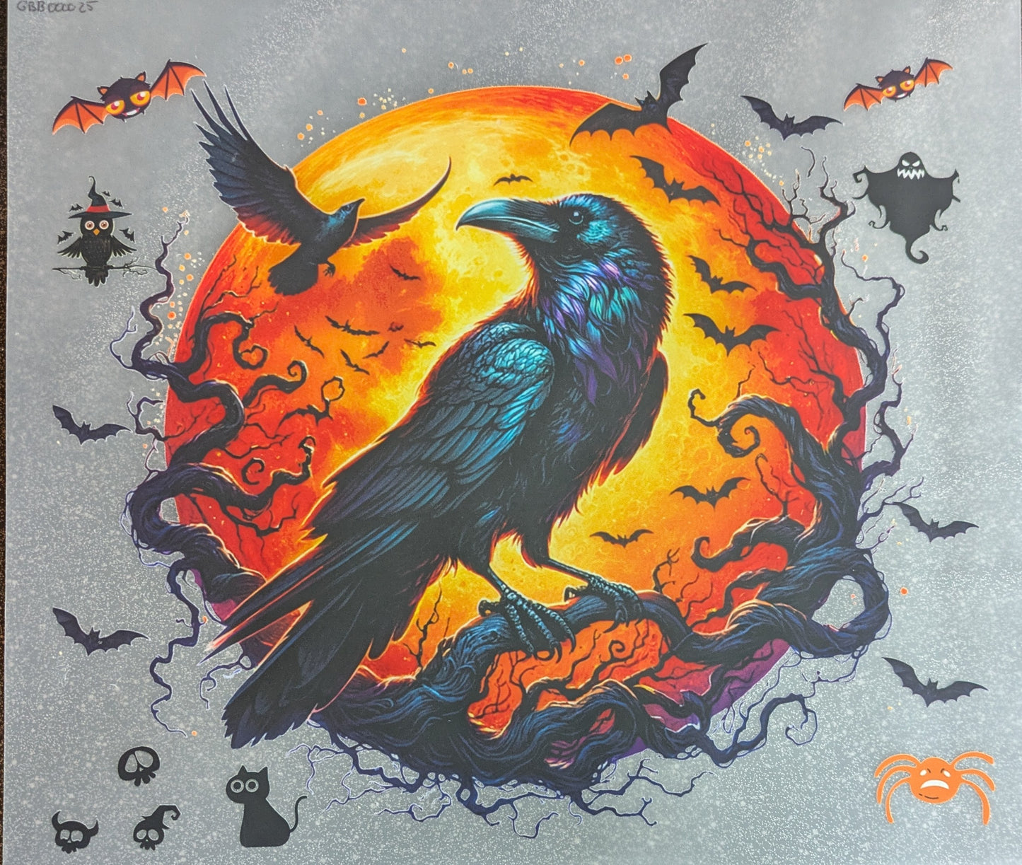 Bügelbild Gr.L " Rabe " GBB000025