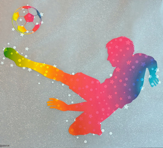 Bügelbild Gr.L " Fussball Kicker " GBB00036